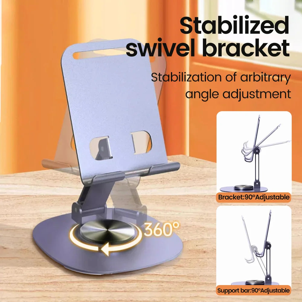 Rotating Aluminium Phone Stand for Hands Free Desk Viewing