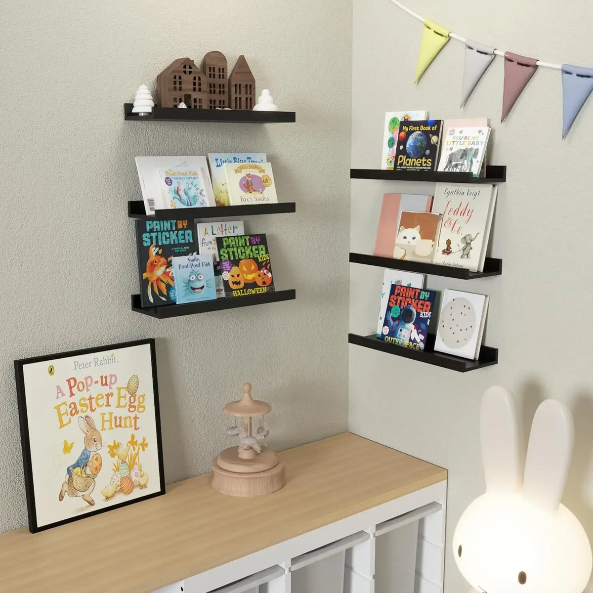 Aluminium Floating Wall Shelf No Drill for Books, Plants and Decor
