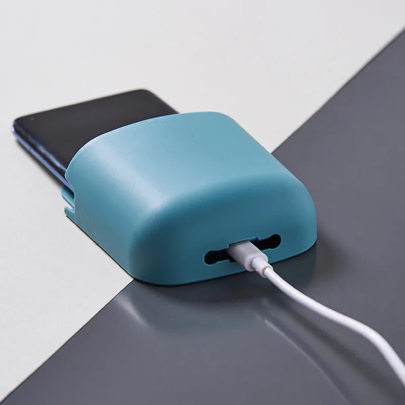 Bedside Wall Phone Holder for Charging and Remote Storage