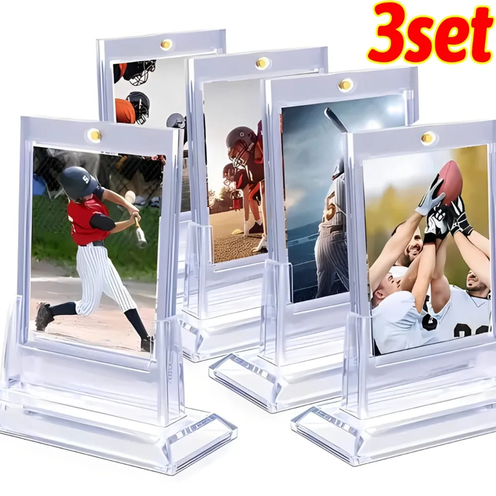 Magnetic Card Holder with Clear Stand for Trading Card Displays