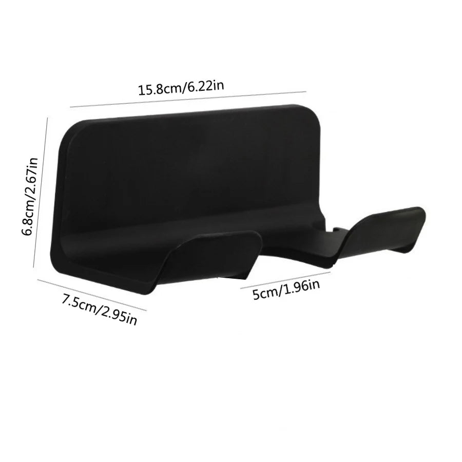 Wall Mounted Hair Dryer Holder for Bathroom Shelf Without Drilling Plastic Hair Dryer Stand Bathroom Organizer Storage Bracket black 2