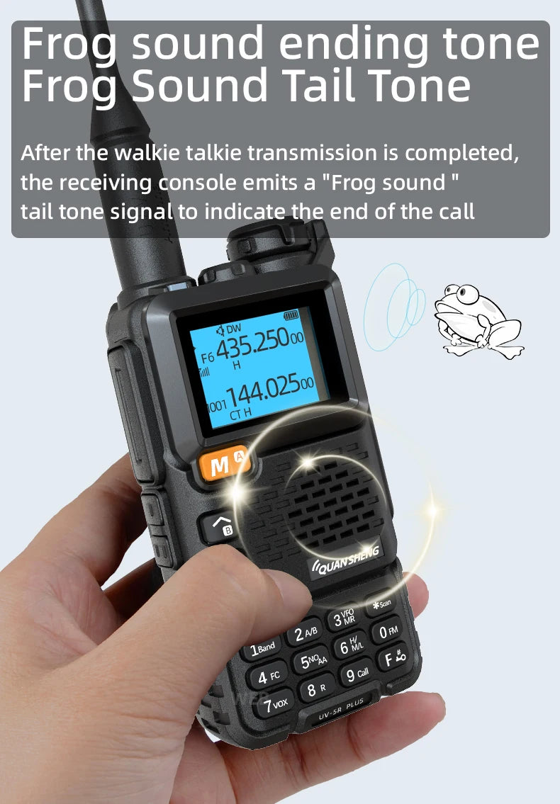 Quansheng UV-5R Plus Dual Band Walkie Talkie – Long Range UHF/VHF Two-Way Radio with NOAA Weather - Dicrodelights