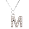 Fashion Shining A-Z Letter Pendant Charm Necklace 26 Initial Alphabet Name Clavicle Chain Party Valentine's Day Jewelry Gift M