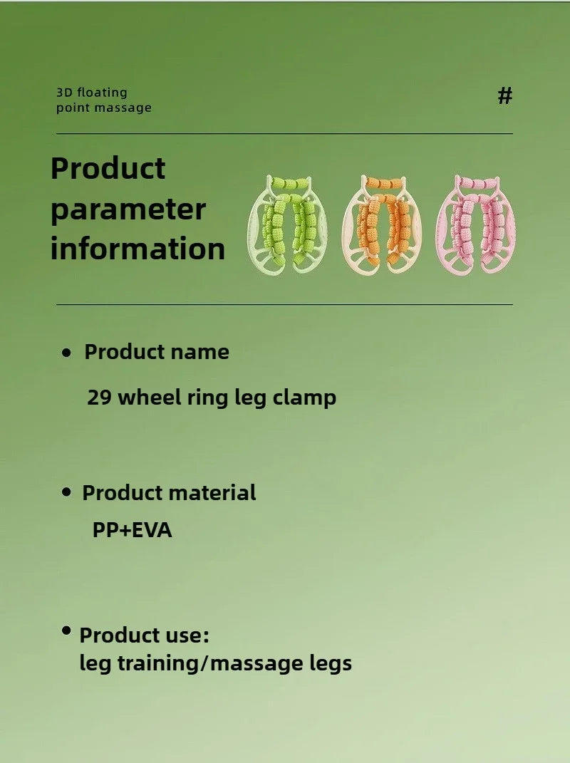 Newest 29/23 Wheel Annular Leg Clamp Massager Body Slimming Roller Massager Anti-cellulite Massage for Body Massager Relax