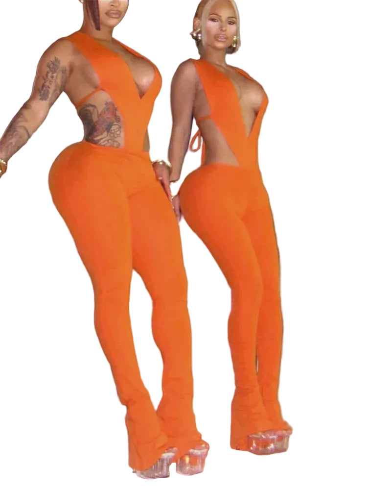 Women's Two Piece Bodysuit and Leggings Set – Sexy Club Outfit Grey