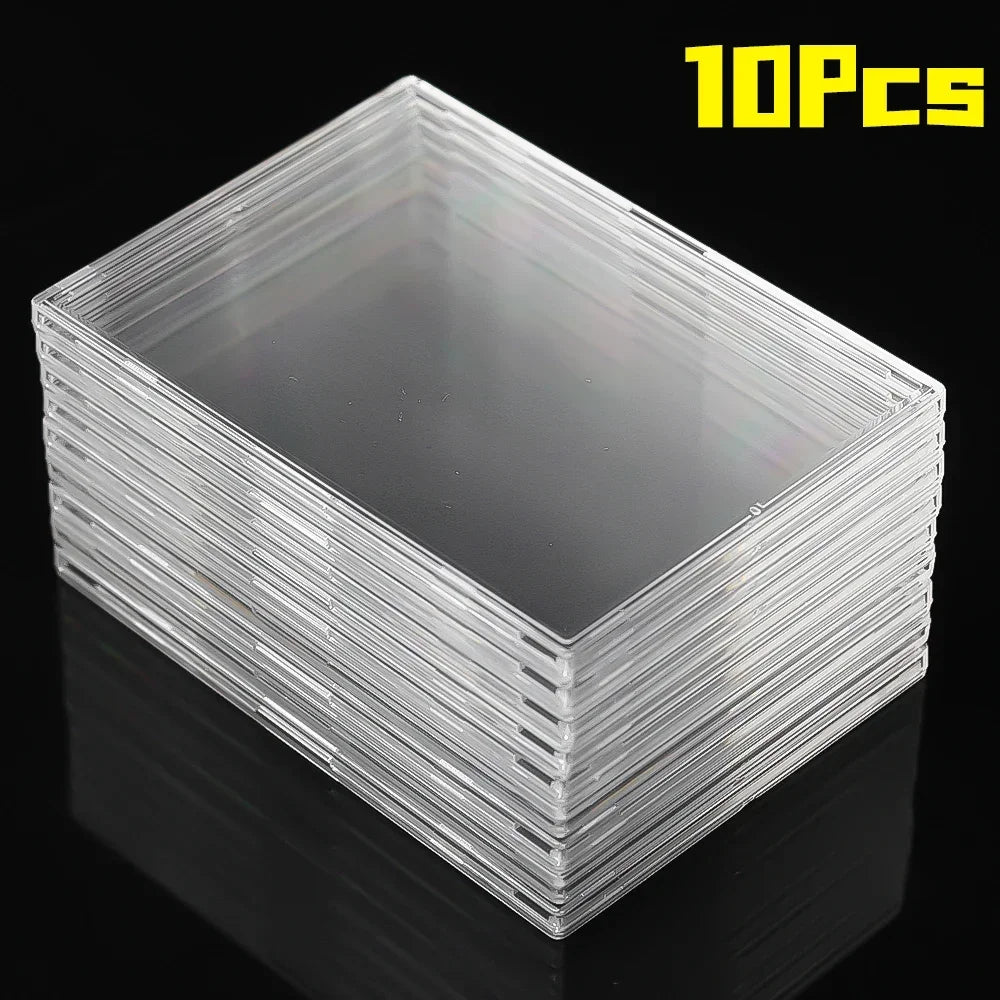 Acrylic Card Holder with Snap Closure for Collectible Cards 10Pcs Case