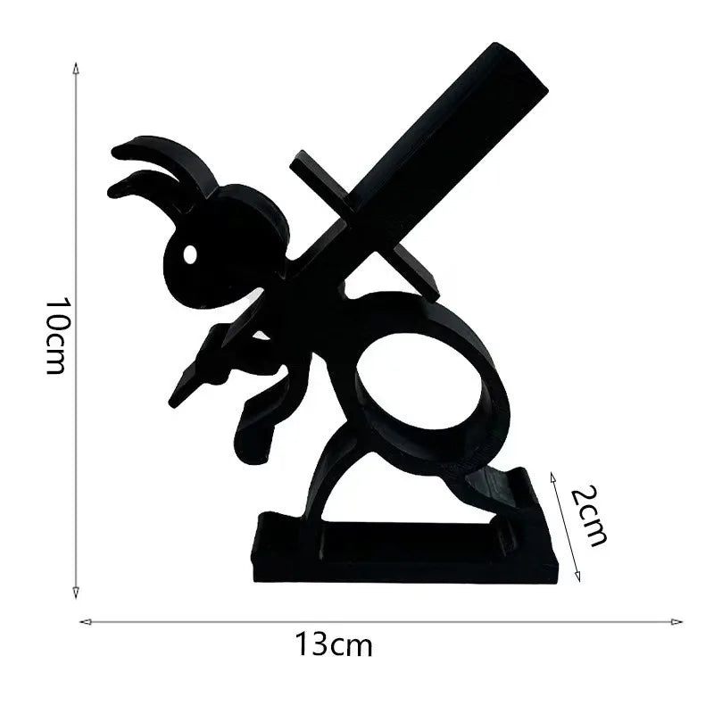 Plastic Ant Toilet Roll Holder in Two Freestanding Designs Back sword