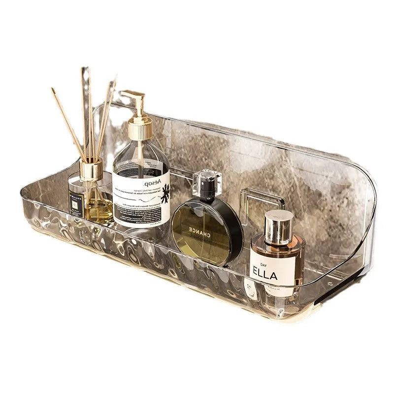 Clear Acrylic No Drill Bathroom Shelf for Skincare Storage