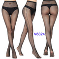 Women Sexy Fishnet Tights Jacquard Weave Seamless Pantyhose Yarns Garter Grid Fish Net Stockings Black Spider Gothic Lace Tights V6024 One Size