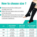 1 Pair Unisex Calf Compression Stockings Prevent Varicose Veins Shape Gradually with Pressure Elastic Open Toe Knee High socks