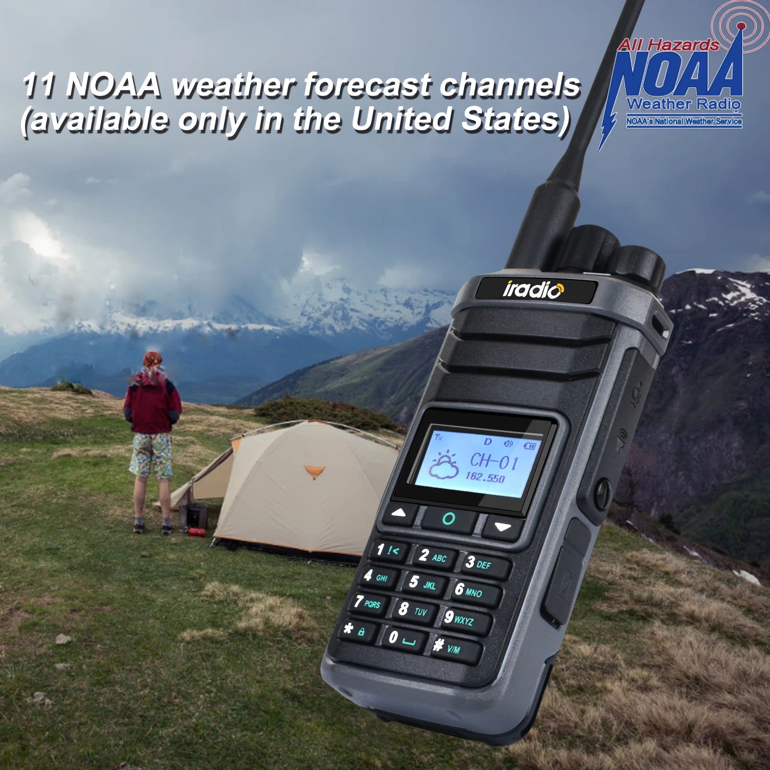 Iradio UV-88 Multi Band Ham Radio HF UHF VHF Walkie Talkie AM USB LSB CW CB LW MW SW SSB RX 1024Ch USB-C Battery RT-860 Variant