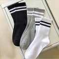 1/6 Pairs Women Mid-Tube Socks Solid Colour Autumn Winter Breathable Comfortable Sport Sweat Absorbent Man And Women's Socks