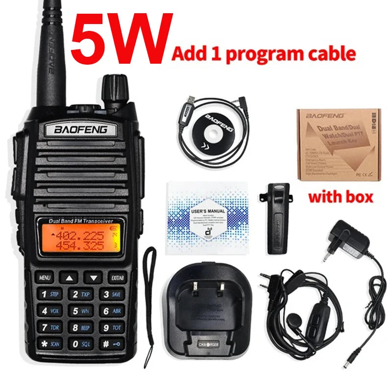 Baofeng UV-82 Walkie Talkie Dual Band 5W/8W FM Radio 10km Range, Outdoor Use - Dicrodelights