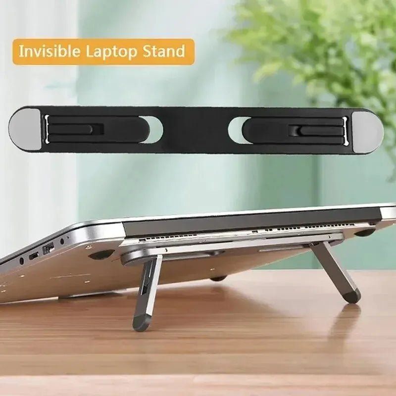 Adhesive Folding Plastic Laptop Stand for Desk Setups