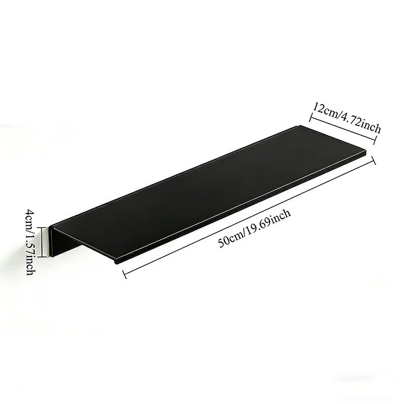 Aluminium Floating Wall Shelf No Drill for Books, Plants and Decor