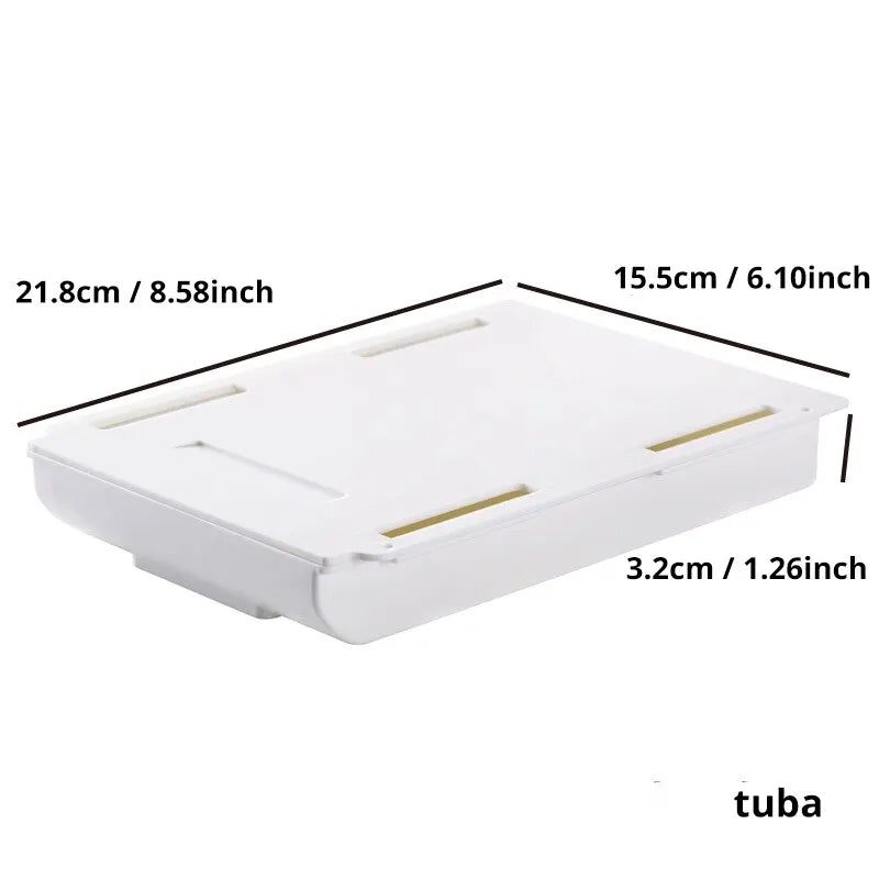 Self Adhesive PC Plastic Under Desk Drawer for Stationery 1pc L