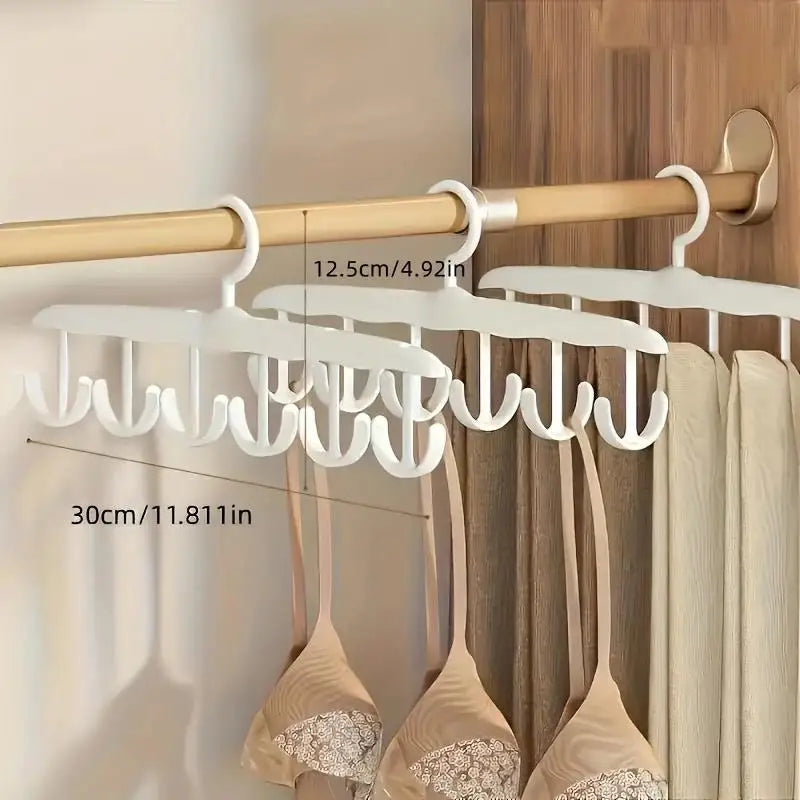 ABS Rotating Wardrobe Hanger With 12 Hooks for Bras and Tops