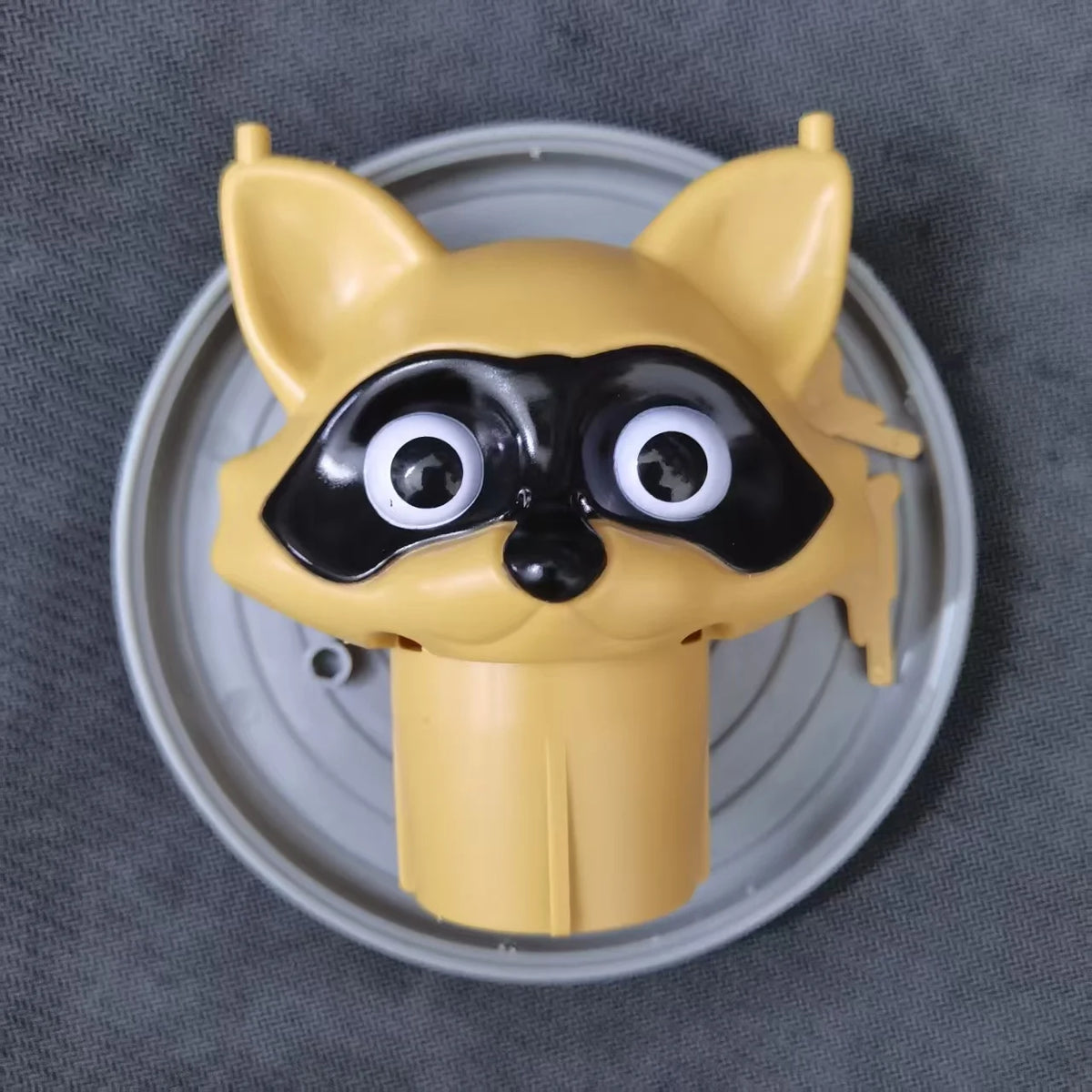 Plastic Animal Toilet Roll Holder in Dog Sheep and Raccoon Designs 1pc yellow Raccoon