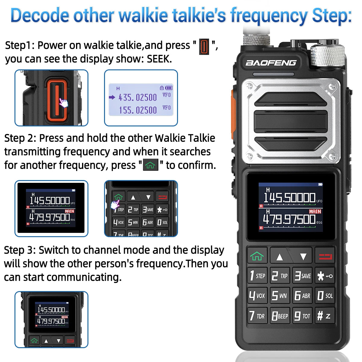 Baofeng UV-25 Air Band Walkie Talkie – Long Range UHF/VHF, Type-C Charging, 999CH, Wireless Frequency Copy, NOAA, Ham Radio - Dicrodelights