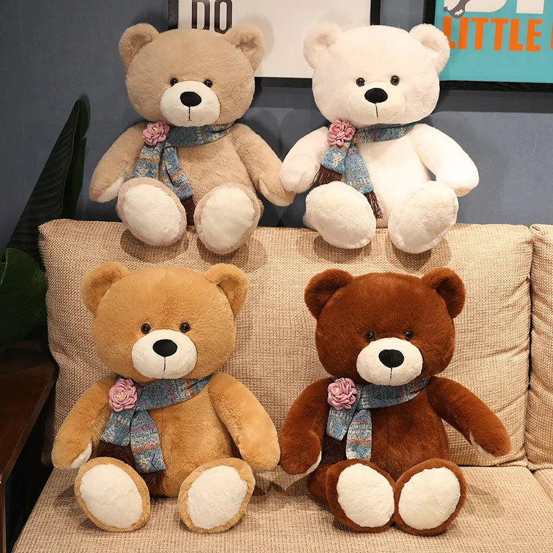 35/50/60CM Cute Classic Teddy Bear Plush Toys Kawaii Bow Tie Bear Plushie Pillow Stuffed Soft Dolls for Kids Girls Lover Gifts