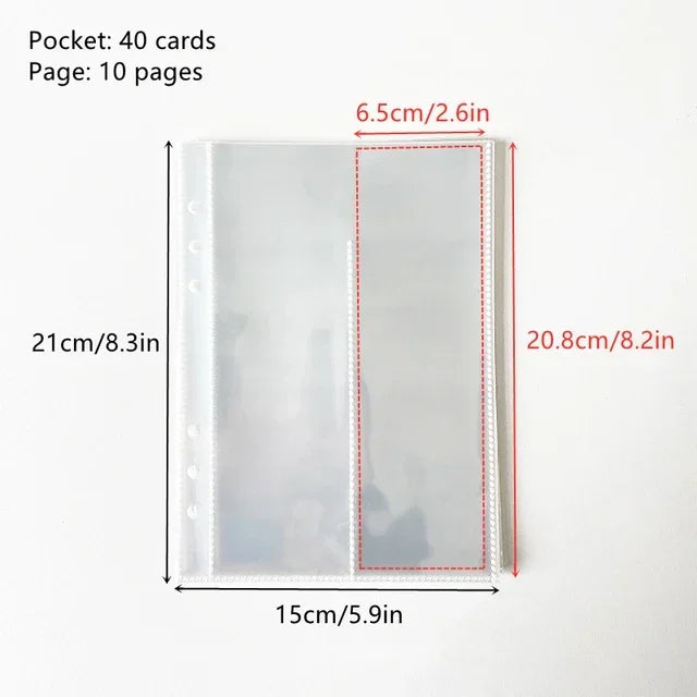 Photocard Binder Covers and Loose Leaf Pages A 10pages 40cards