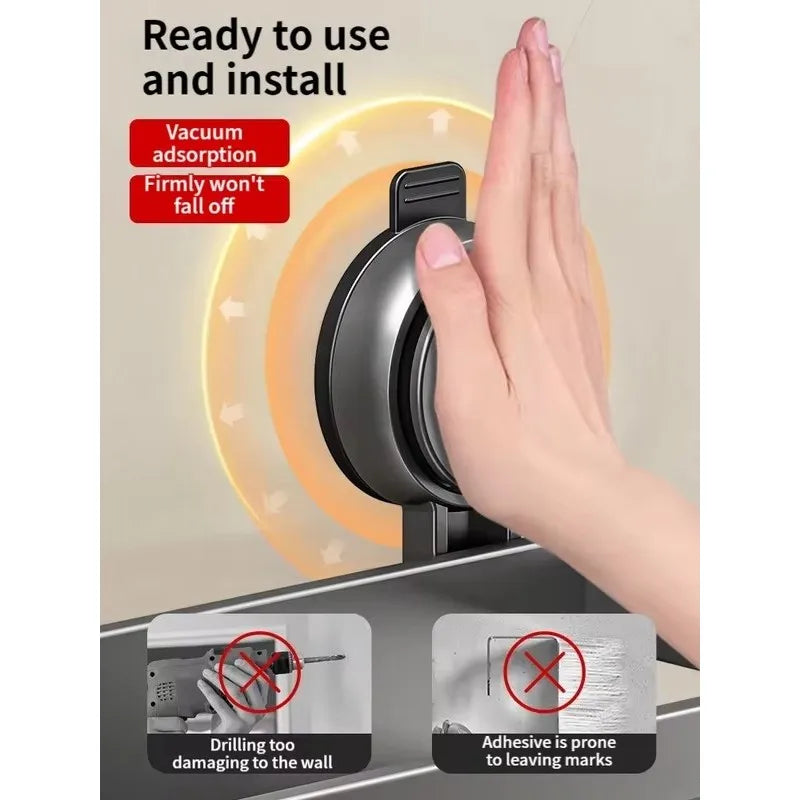 Aluminium Suction Cup Bathroom Shelf with Drainage Base