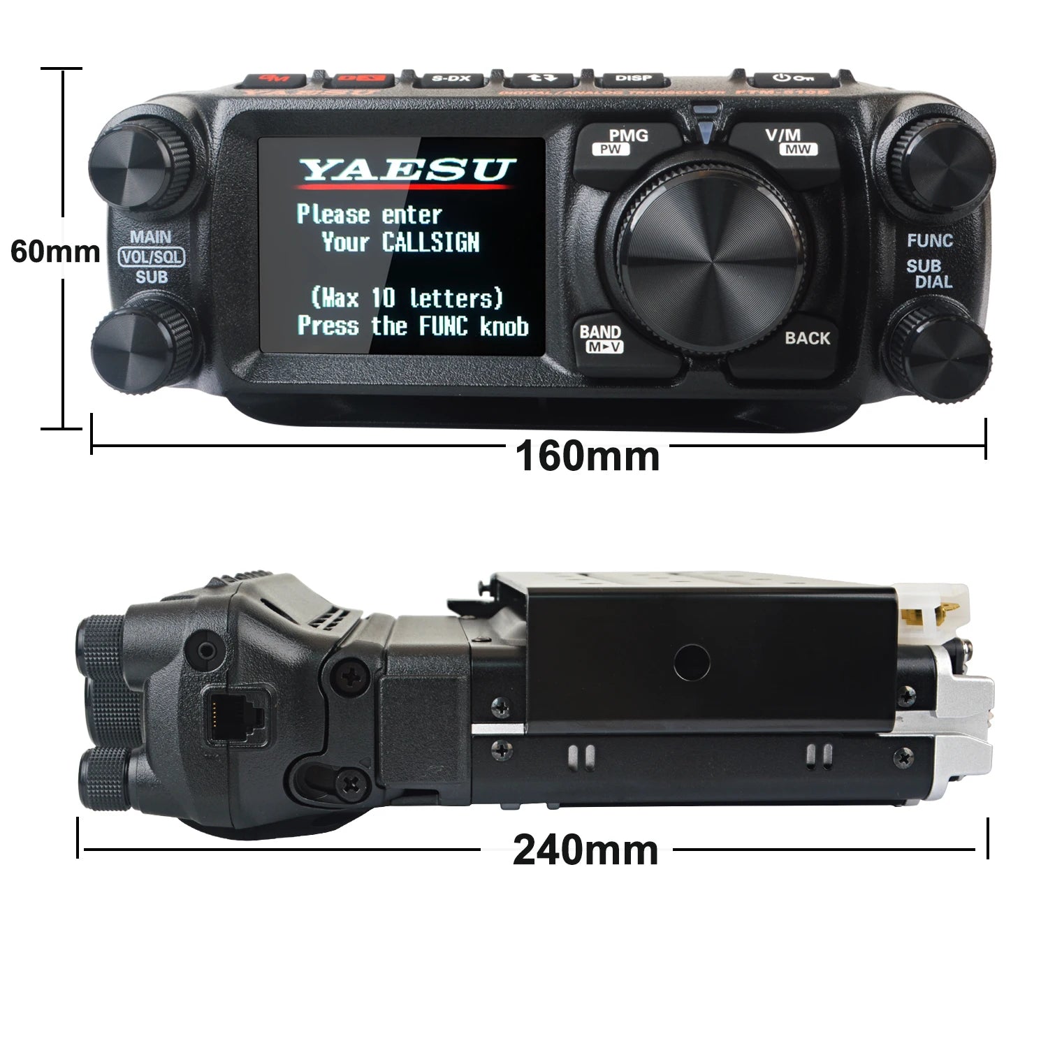 Walkie Talkie Yaesu FTM-510D ASP C4FM/FM 55/50W 144/430mhZ Dual Band Mobile Transxciver with Super-DX and ASP