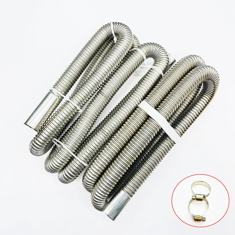300CM Air Diesel Parking Heater Stainless Steel Exhaust Pipe Tube Gas Vent Hose for Eberspacher Webasto Car Heater Parts PYG-3m