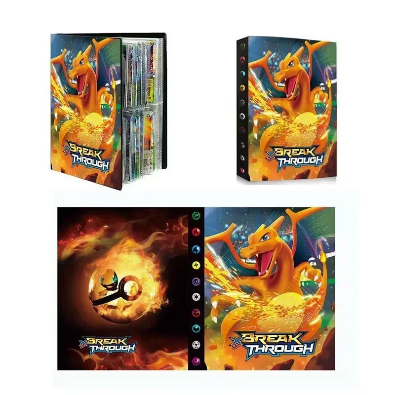 Trading Card Binder with Illustrated Covers for Collectors A