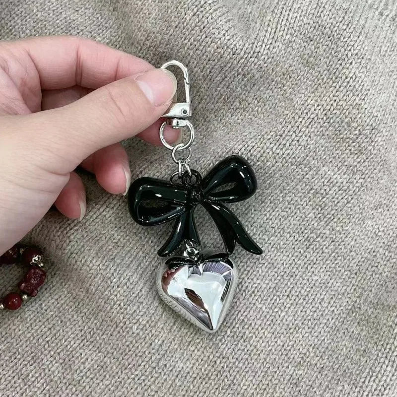 Keychain Y2K Red Heart-shaped Pearl Valentine Day Gift New Design Spurse Bag Charms Car Goth Vintage Cute Keychain Accessorie P39718-BKY-1