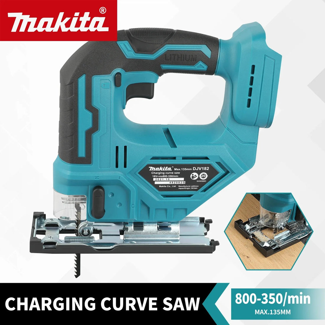 Makita DJV182Z 18V Cordless Jigsaw Brushless Barrel Handle