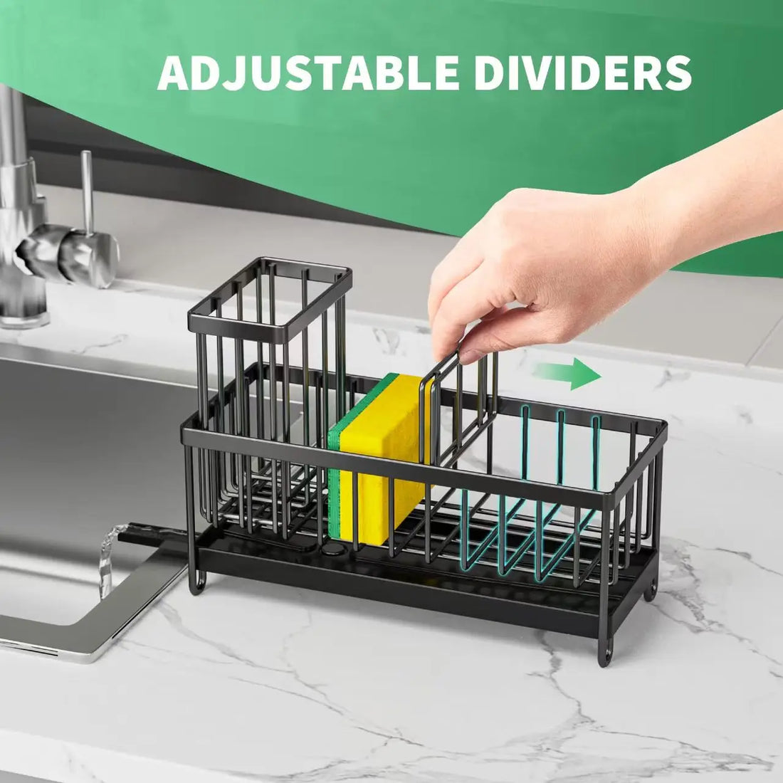 Kitchen storage shelf, self-drainage dishcloth rack, drainage rack, no drilling, household seasoning rack, faucet, sink rack, co
