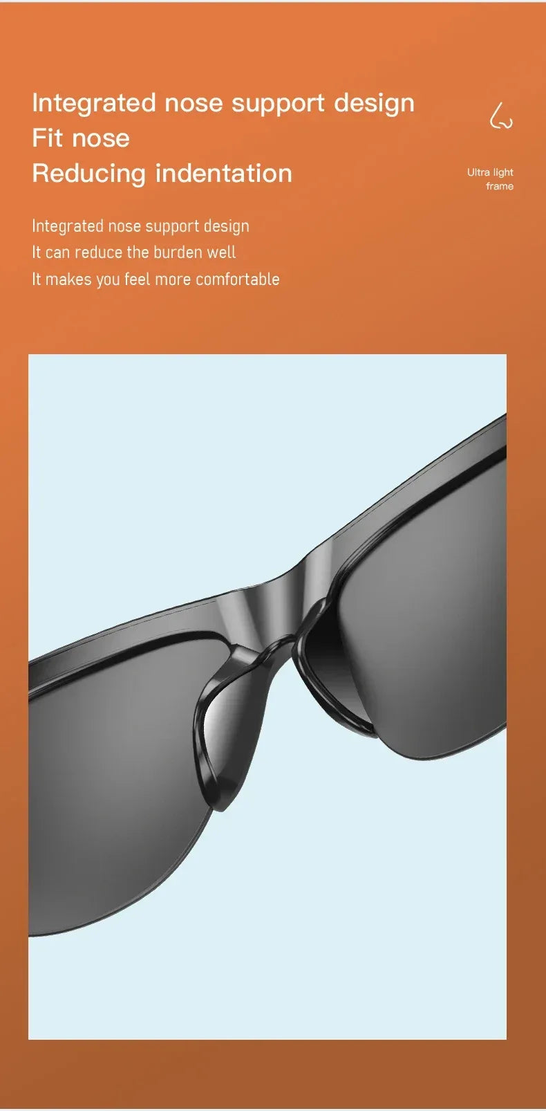 Smart Bluetooth Audio Sunglasses with Mic & UV Protection
