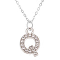 Fashion Shining A-Z Letter Pendant Charm Necklace 26 Initial Alphabet Name Clavicle Chain Party Valentine's Day Jewelry Gift Q