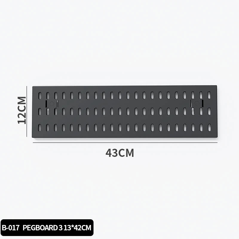 Wall Mounted Desk Pegboard Storage for Gaming Accessories Black Pegboard 4