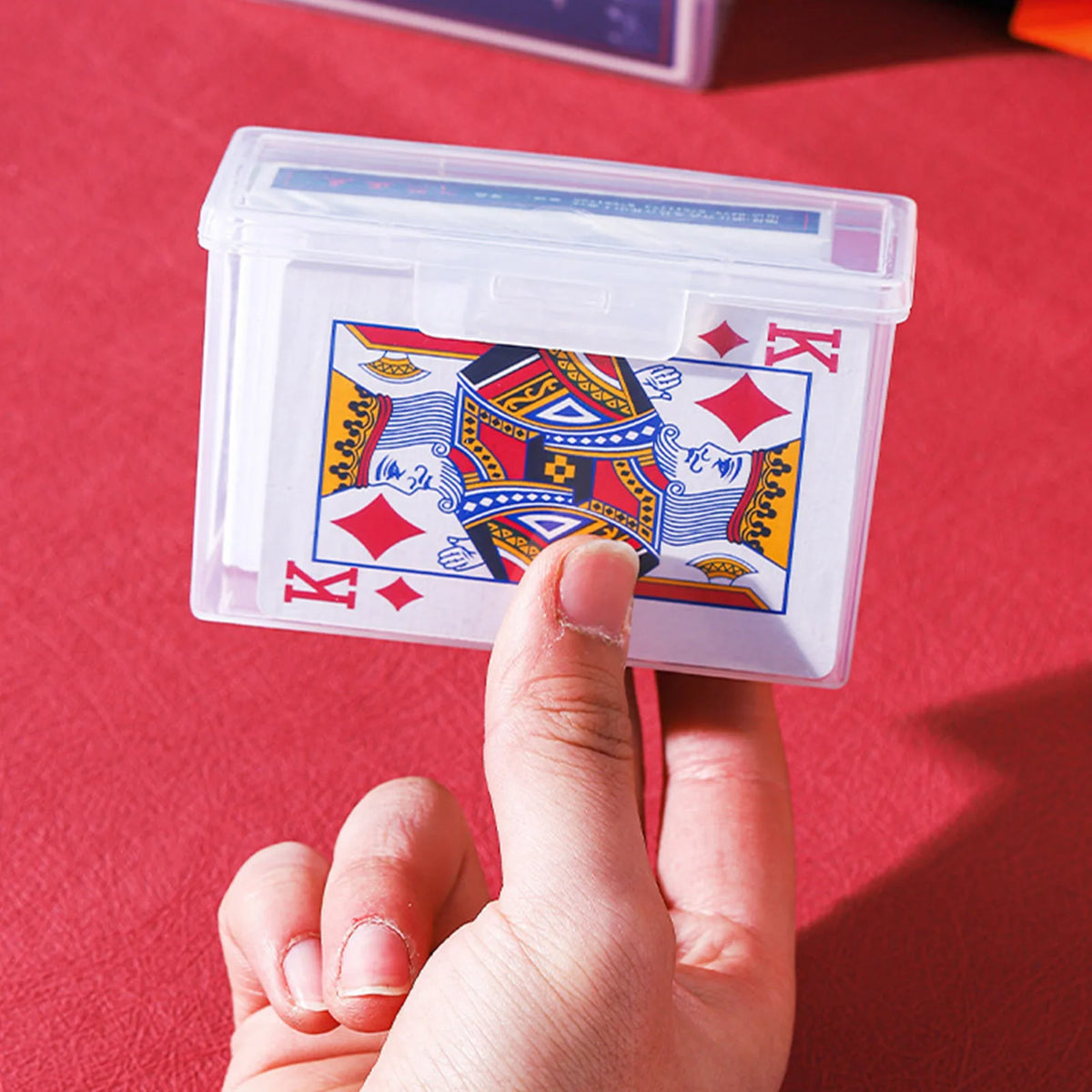 Plastic Playing Card Storage Box for Trading Card Decks