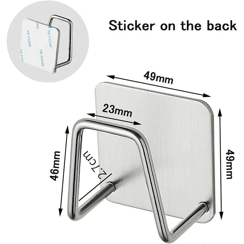 Stainless Steel Adhesive Sink Sponge Holder for Kitchen