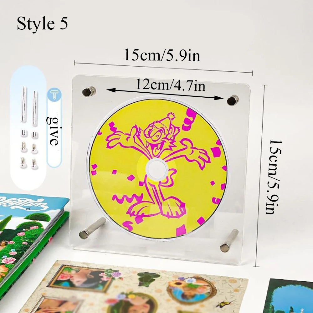 Acrylic Display Frame for CDs and Photocard Desk Displays style 5