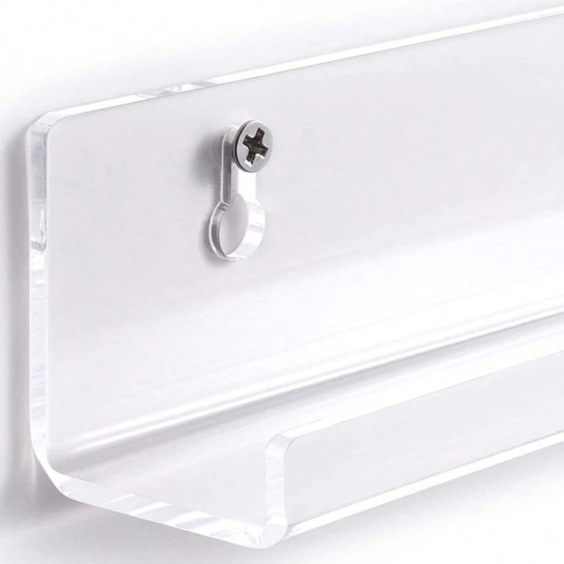 Clear Record Shelf Four Pack for Wall Mounted Album Displays clear color 4pcs