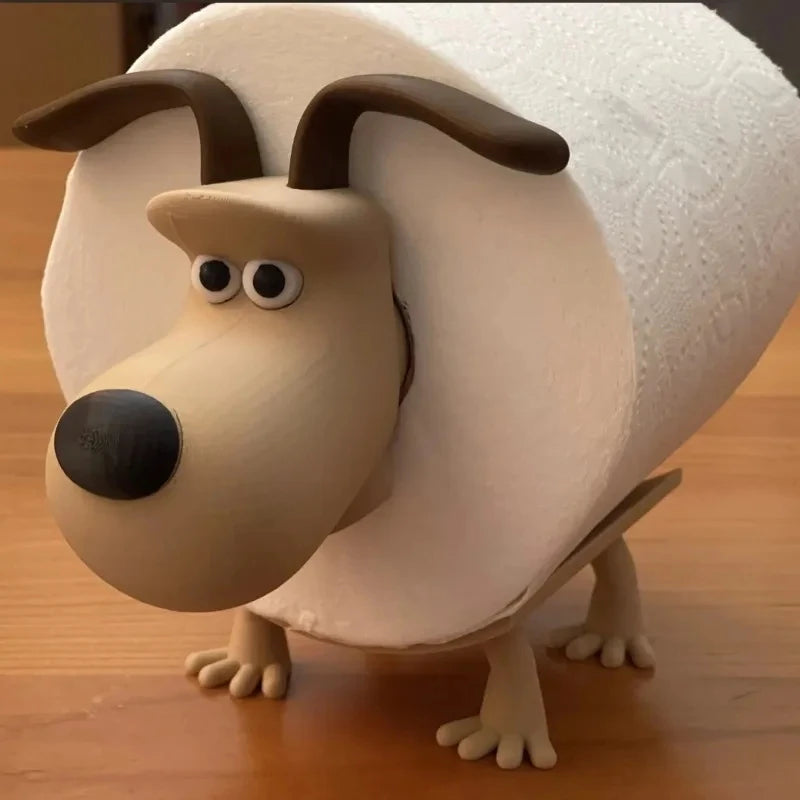 Plastic Animal Toilet Roll Holder in Dog Sheep and Raccoon Designs