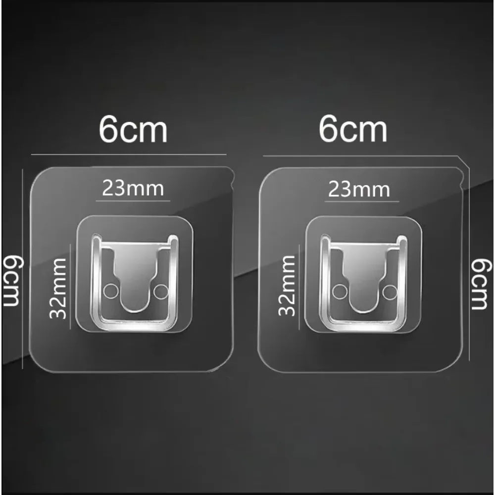 Self-adhesive Bathroom Shampoo Storage Racks Plastic Shelf Storage Organization Shelves Support Holder 2pcs ad-hensive tape