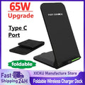 30W Wireless Charger Stand Pad for iPhone 16 15 14 13 12 Pro Samsung Xiaomi Phone Chargers Induction Fast Charging Dock Station