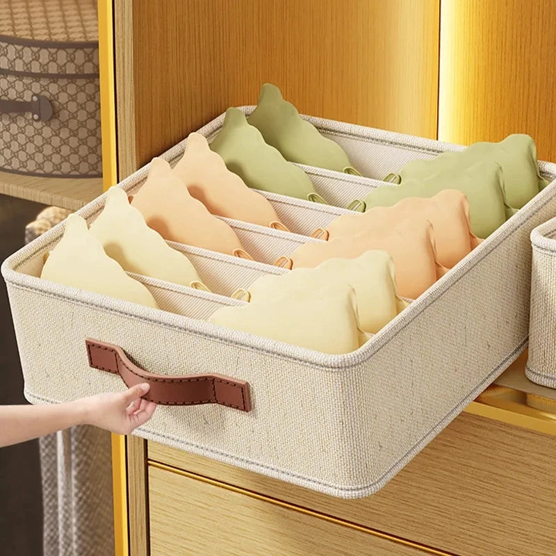 Fabric Underwear Drawer Organiser for Bras Socks and Ties