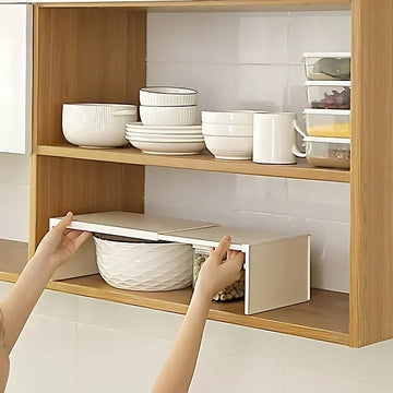 Kitchen Cupboard Shelf for Tidy Dish and Spice Storage