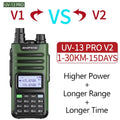 BaoFeng M-13 PRO V1 V2 High Power Multi Band Walkie Talkie Type-C Charger Long Range Upgraded UV-13 PRO V1 V2 Ham Two Way Radio - Dicrodelights
