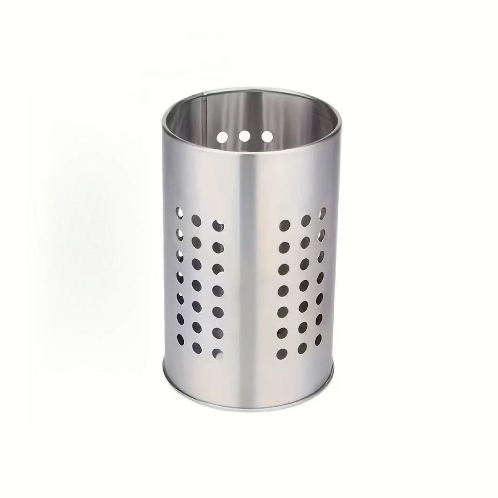 Multifunctional Stainless Steel Tableware Drainer Rack, Efficient Draining Utensil Caddy to Keep Countertop Tidy in Kitchen Silver