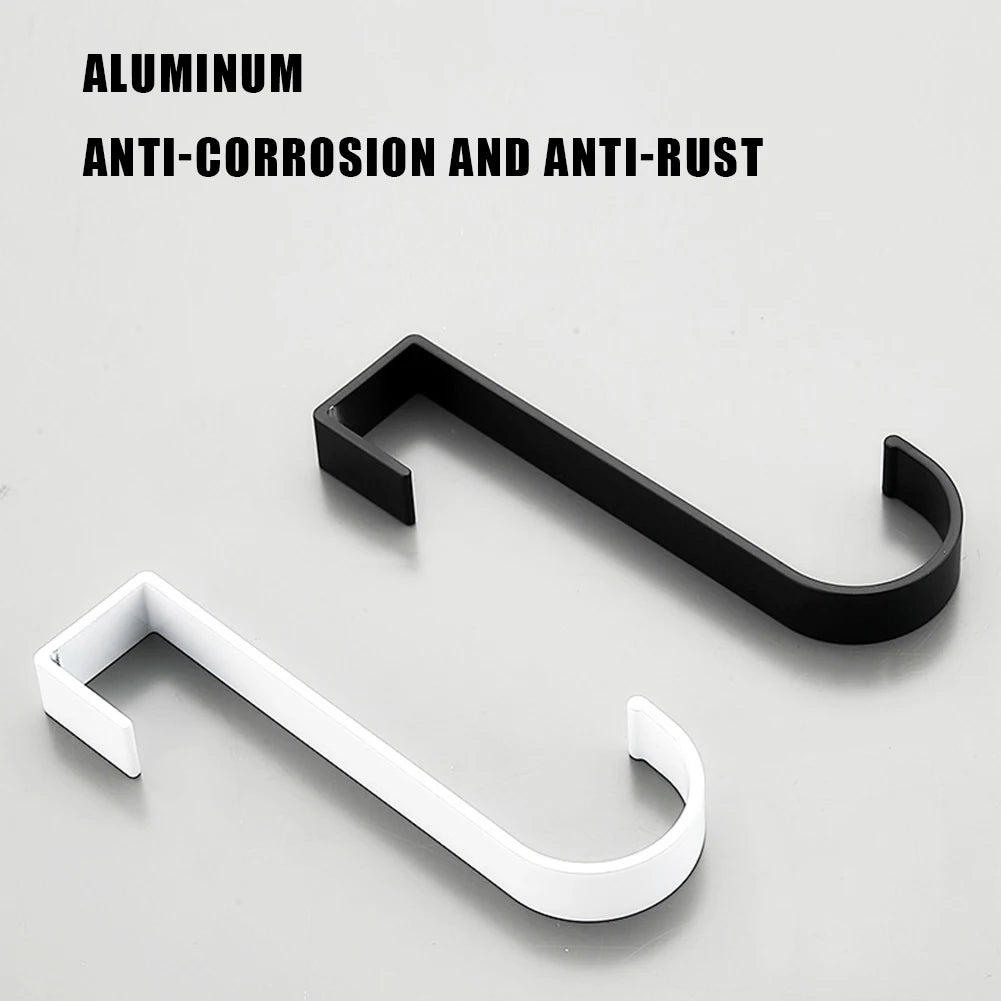 Aluminium Over Cabinet Door Hook for No Drill Bedroom Storage