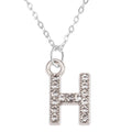 Fashion Shining A-Z Letter Pendant Charm Necklace 26 Initial Alphabet Name Clavicle Chain Party Valentine's Day Jewelry Gift H