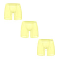 1/2/3 PCS Men's Ice Silk Boxers Transparent 0.01 Ultra-thin Fabric See Through Seamless Underwear antibacterial Boxer Shorts 3AD785-Yellow