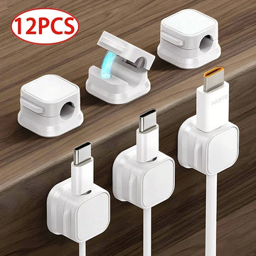 Adhesive Magnetic Cable Holders for Desk Charging Leads